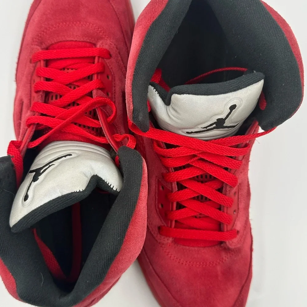 Jordan 5 Retro Red Suede Size‎ 11 Men | 2017 OG Box | No Lace Locks